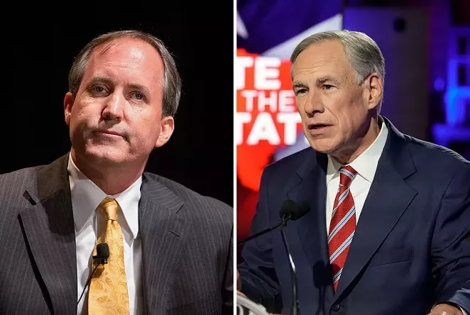 Attorney General Ken Paxton, left, and Gov. Greg Abbott. Credit: - THE TEXAS TRIBUNE