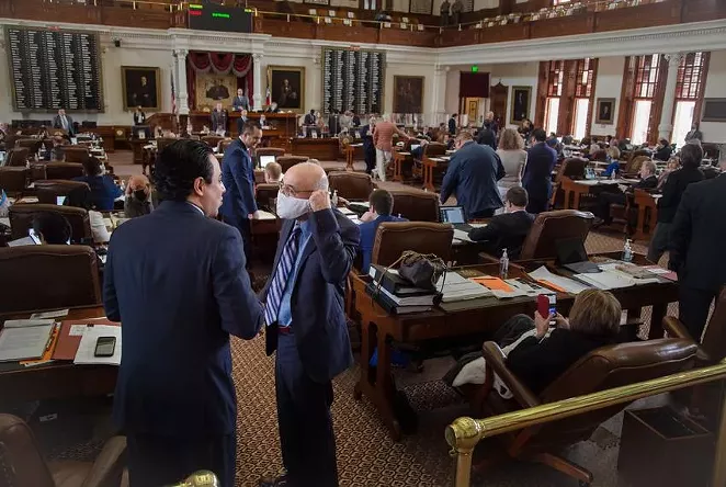 State representatives on the House floor at the Texas Capitol. Credit: - TEXAS TRIBUNE / EVAN L'ROY
