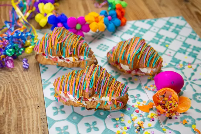 Brunch staple La Panadería is offering these Fiesta-themed croissants June 17-27. - COURTESY PHOTO / LA PANADERÍA