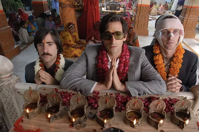 Slab Cinema brings Wes Anderson's whimsy to Legacy Park on Tuesday with a screening of The Darjeeling Limited. - THE CRITERION COLLECTION