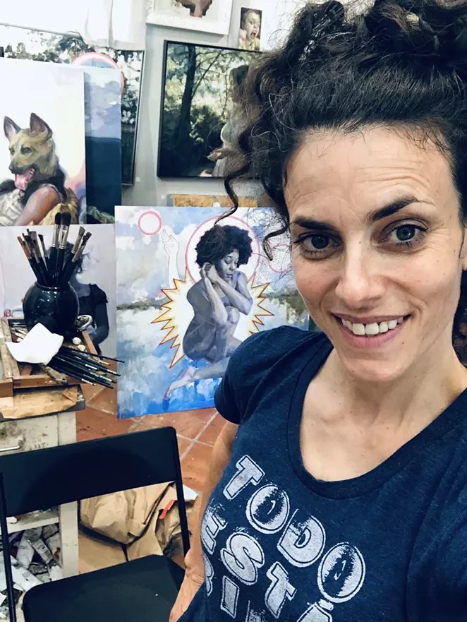 Artist Jennifer Balkan in her Austin studio. - COURTESY OF JENNIFER BALKAN