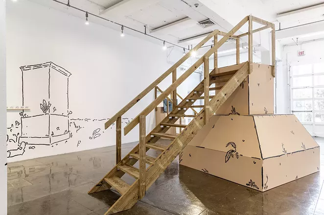 Iván Argote, Installation view of All Here Together, 2021. - COURTESY OF ARTPACE