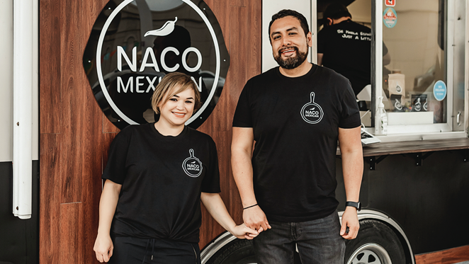 Naco Mexican Eatery owners Lizzeth Martinez (left) and Francisco Estrada. - PHOTO COURTESY NACO MEXICAN EATERY