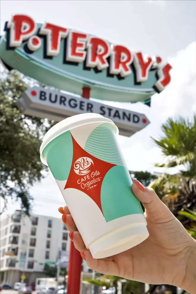 P. Terry’s will serve H-E-B Cafe Olé Organics coffee in all of its locations starting August 12. - PHOTO COURTESY P. TERRY'S