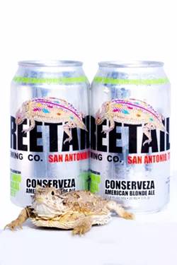 Freetail's newest Conserveza cans feature the Texas horned lizard. - PHOTO COURTESY SAN ANTONIO ZOO