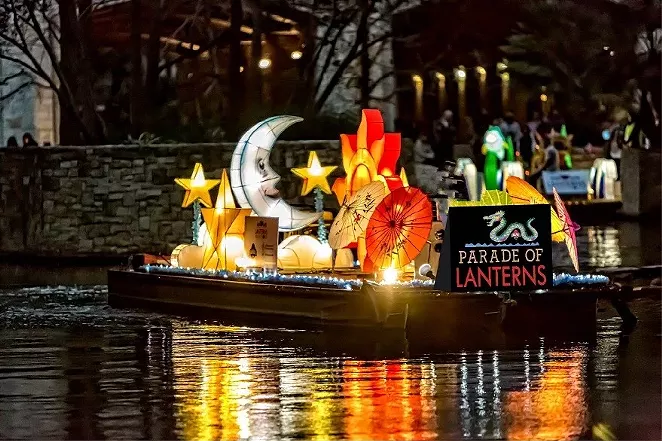 This year's the Ford Parade of Lanterns returns to the River Walk this weekend following its postponement from February. - FACEBOOK / THE SAN ANTONIO RIVER WALK