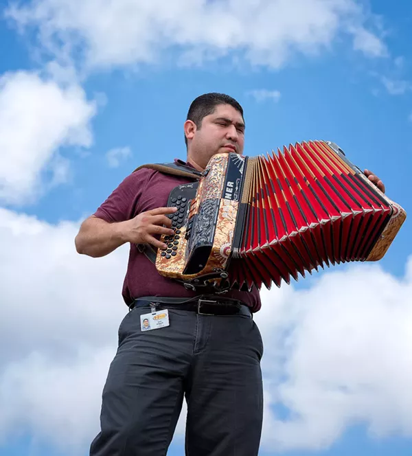 Agarita's latest collaborative performance fetaures Joel Salcido and Oscar Cásares' "Postcards from the Border" project. - JOEL SALCIDO