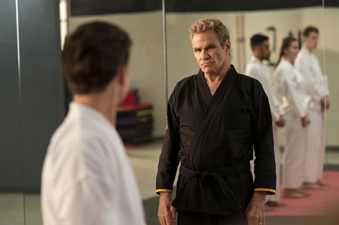 Martin Kove (right) has played Karate Kid villain John Kreese in three films and three season's of Netflix's Cobra Kai. - CURTIS BONDS BAKER / NETFLIX
