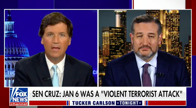 Ted Cruz grovels after right-wing pundit Tucker Carlson calls him a liar. - SCREEN CAPTURE / FOX NEWS