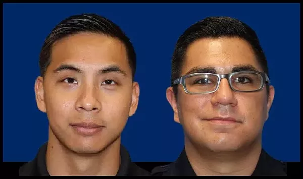 Former SAPD officers Alejandro Chapa and Emmanuel Galindo. - BEXAR COUNTY, SARAH FLOOD-BAUMANN