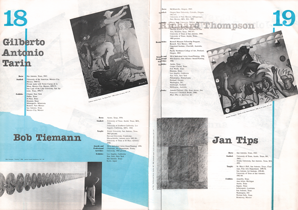 Interior pages from “The Blue Star Exhibition” 1986 catalog