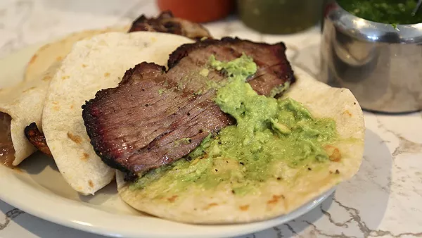 The brisket taco at Garcia’s Mexican Food. - BENJAMIN OLIVO / THE TACOIST
