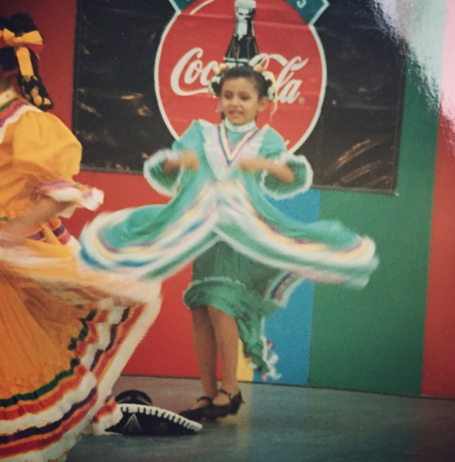 Performing Ballet Folklorico in 1996