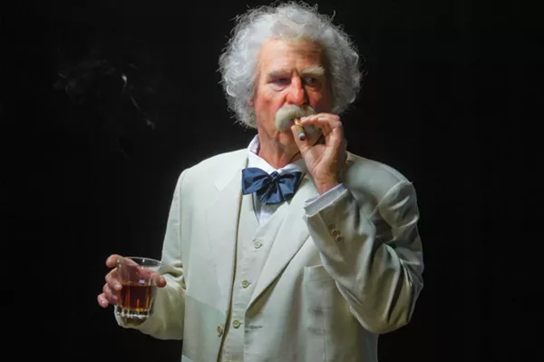 Actor Val Kilmer portrays American writer Mark Twain in the stage production of Citizen Twain. The film version, Cinema Twain, will screen at the LOL Comedy Club May 31 at 8pm with Kilmer in attendance. - COURTESY