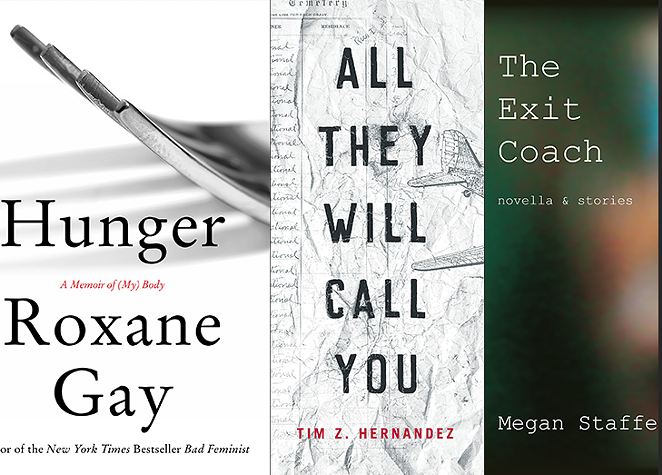 From left to right: Courtesy of Harper Collins Publishers; Courtesy of Four Way Books; Courtesy of The University of Arizona Press