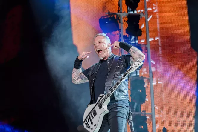 James Hetfield doesn't want to hear you complain about beer sales. - PHOTO BY JAIME MONZON