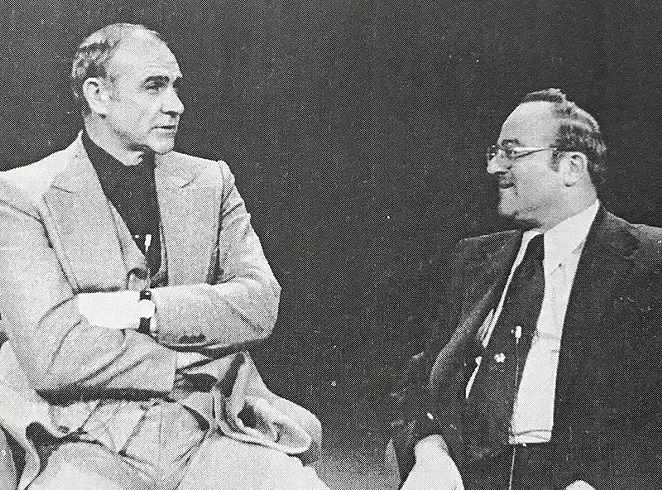 Polunsky talking James Bond with Sean Connery. - FLICKER FOOTNOTES