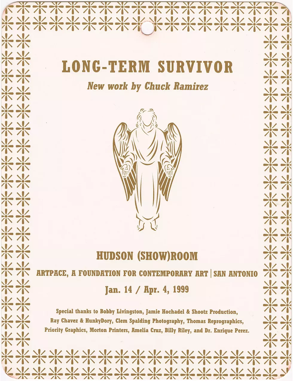 CHUCK RAMIREZ, HIS PRAYER CARD, 1999