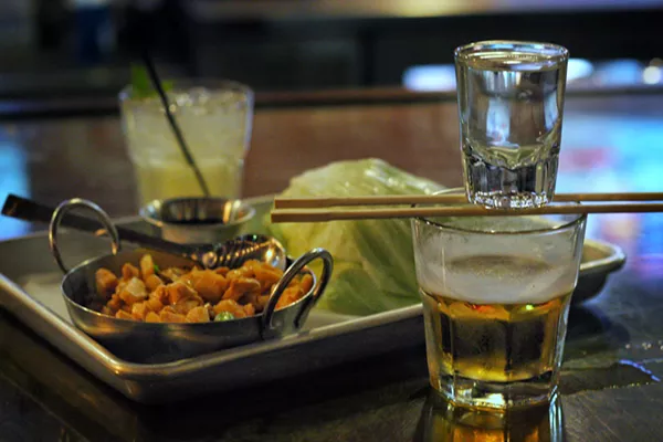 Lettuce wraps, and sake bombs. - ERIN WINCH