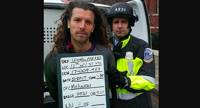 Wood after his Inauguration Day arrest. - ALEXEI WOOD