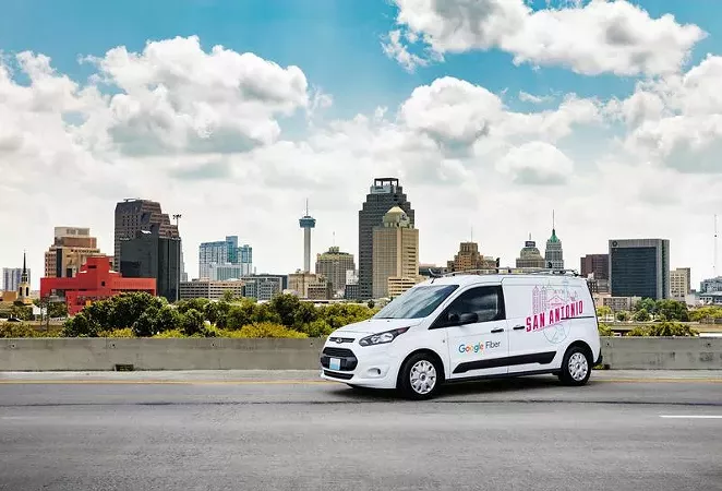 Shout out to the "Enchilada Red "Central Library included in this cheesy shot. - GOOGLE FIBER