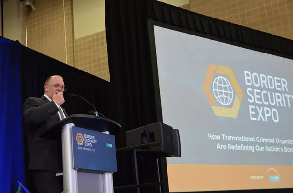 Thomas Homan addresses Expo crowd. - ALEX ZIELINSKI