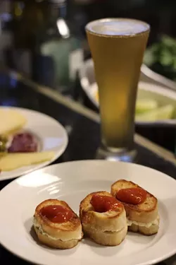 Goat Cheese Sandwiches ($6) and beer ($2.50) - ERIN WINCH