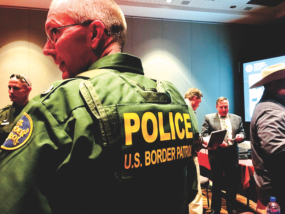 The "POLICE" lettering is a recent addition to the Border Patrol uniform. - DEBBIE NATHAN