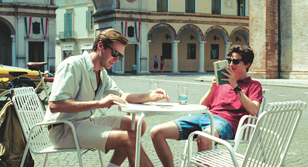 Armie Hammer (left) and Timothee Chalamet take in the scenery in Call Me by Your Name. - SONY PICTURES CLASSICS