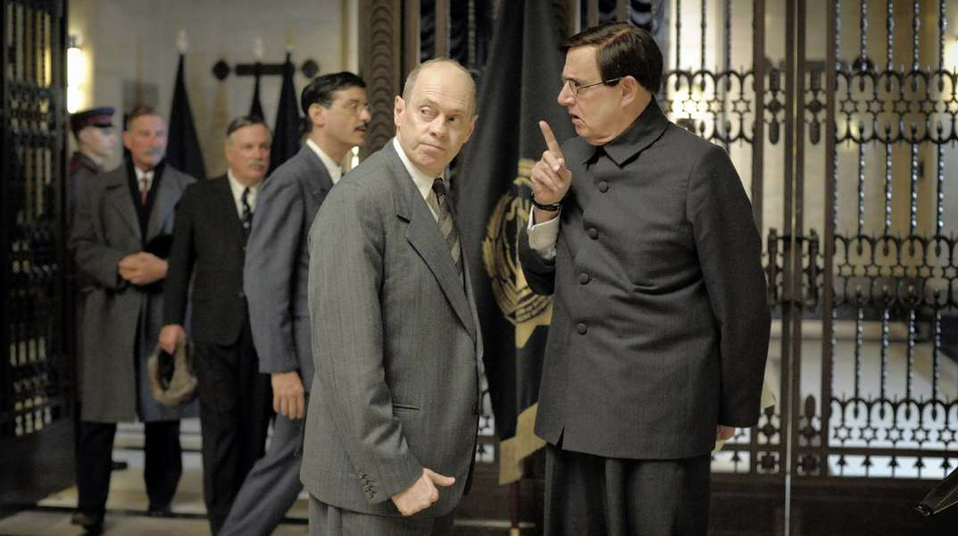 Steve Buscemi, left, as Nikita Khrushchev and Jeffrey Tambor as Georgy Malenkov - IFC FILMS