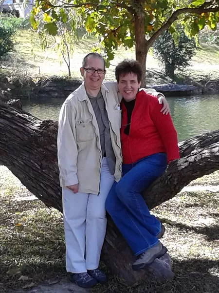 Annette Ewer (left) and Kathleen Riexinger plan to get married on July 4 at Unity Church of San Antonio's "Freedom To Marry" ceremony on July 4. - COURTESY