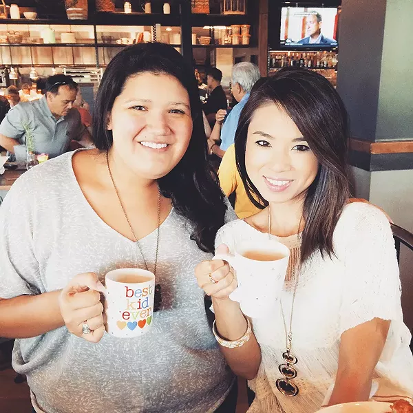 Olsen (left) and Moore (right), two fo the food scene’s most prolific eaters and supporters. - COURTESY