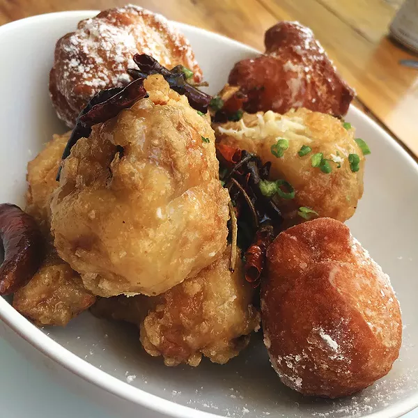 Chicken and beignets at Alchemy. - COURTESY