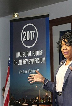 CPS Energy CEO Paula Gold Williams speaks during an event.