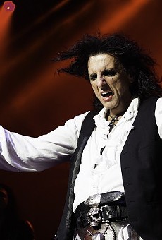 Alice Cooper performing at DTE Energy Music Theatre, 2019.