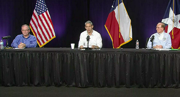 Mayor Ron Nirenberg speaks at Monday's COVID-19 briefing. - SCREEN CAPTURE / KSAT