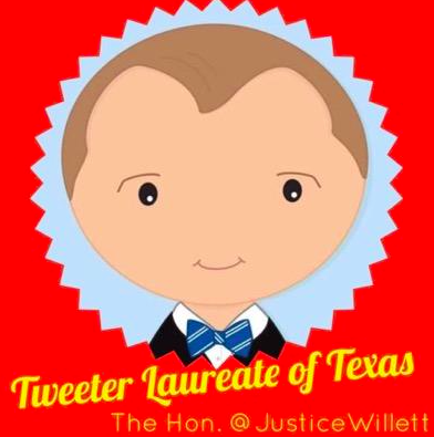 Texas Supreme Court Justice Don Willett is now the state's "Tweeter Laureate." - VIA TWITTER USER @JUSTICEWILLETT