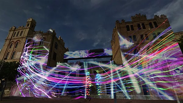 Korean artist Siyon Jin’s light-based project Flow. - COURTESY