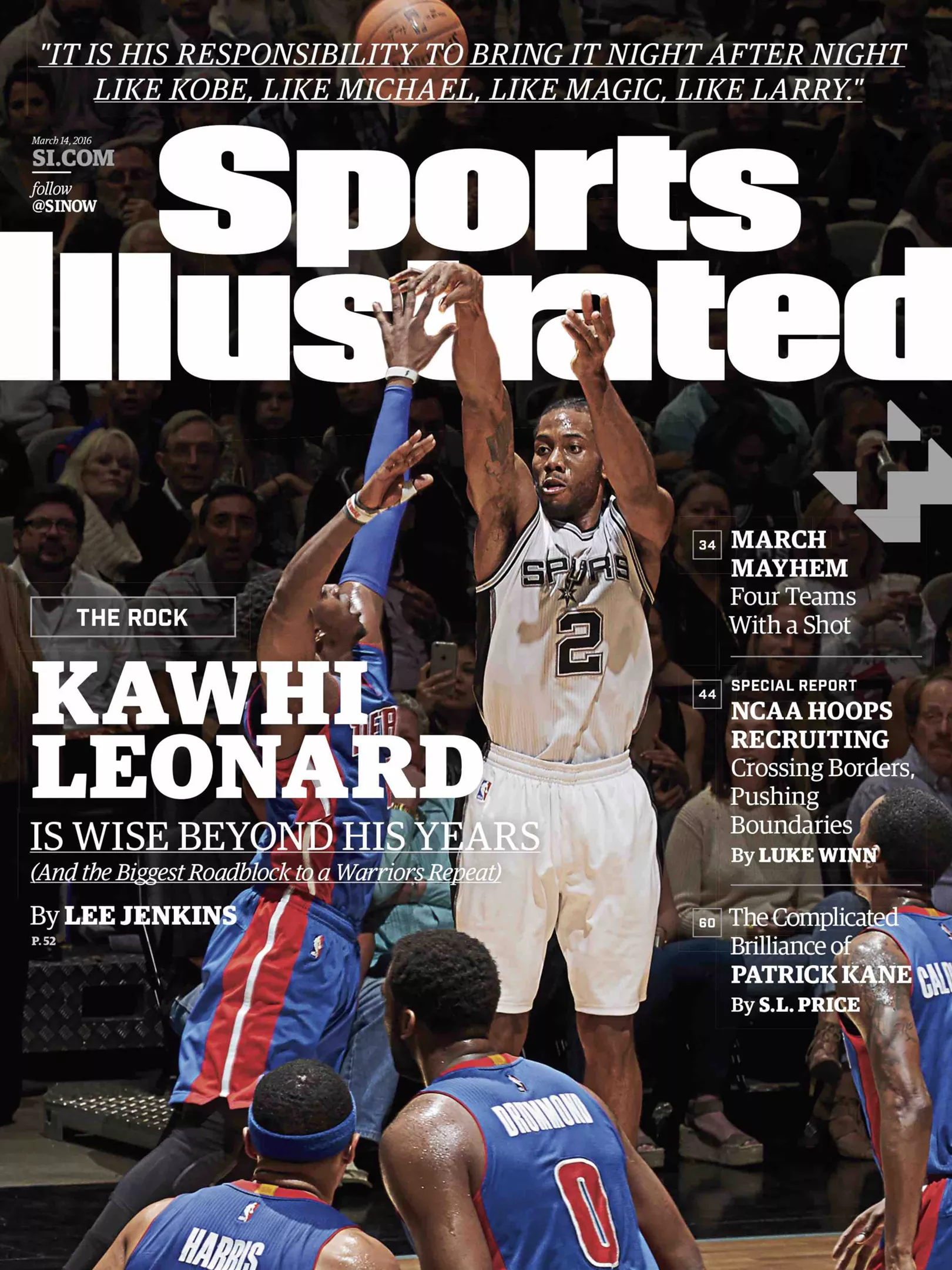 See Kawhi Leonard On The Cover Of This Week S Sports Illustrated The Daily