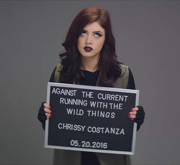 Against The Current's Chrissy Constanza is just one of the women playing at this year's Warped Tour. - YOUTUBE