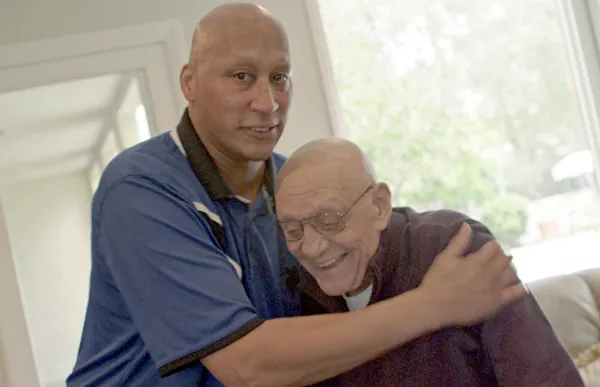 Lloyd Daniels and late coach Jerry Tarkanian. - BLOWBACK PRODUCTIONS