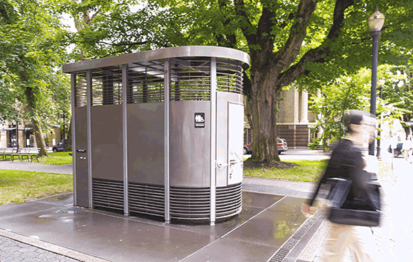 Exterior of the Portland Loo - COURTESY MADDEN FABRICATION