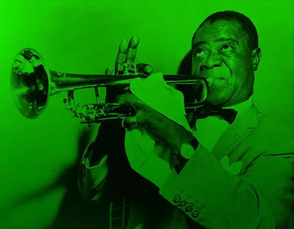 Louis Armstrong was fond of the leaf. - LIBRARY OF CONGRESS
