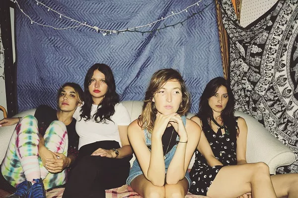 Staring into the middle distance, Warpaint in repose. - PHOTO BY: MIA KIRBY