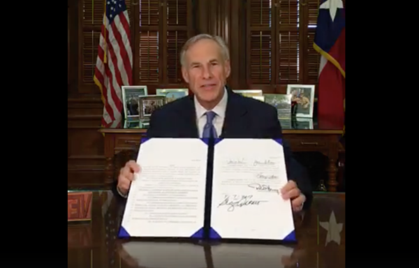 FACEBOOK VIA GOV. ABBOTT