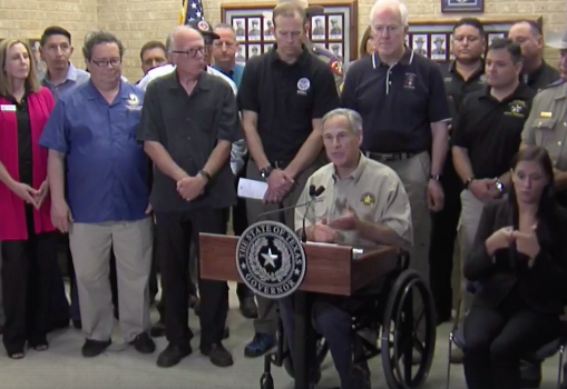Gov. Greg Abbott addresses public at Corpus Christi press conference - FACEBOOK LIVE SCREENSHOT VIA KENS5