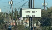 San Antonio chef Andrew Weissman's Mr. Juicy expertly trolls rival burger joint with road sign