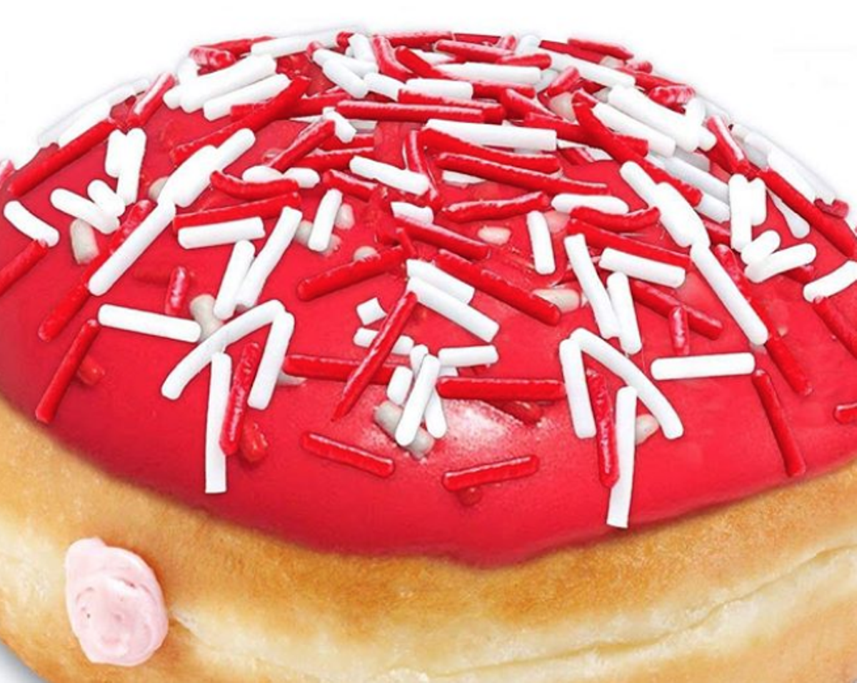 big red donut available