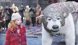 “Um, would you like a Coke or something?” Dakota Blue Richards and a CGI polar bear in The Golden Compass.