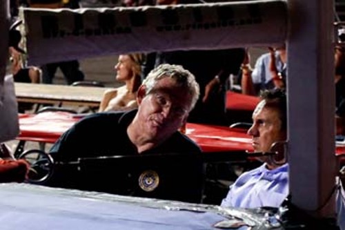 Bill Colbert and Greg Hughes at a recent boxing and MMA fight card at the Utah State Fairpark - ERIK DAENITZ